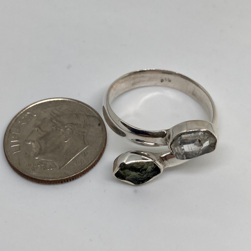 GENUINE CZECH MOLDAVITE RING - Picture 8 of 9